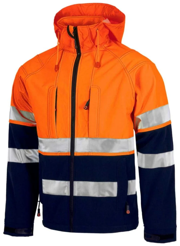 Work Team Cazadora Softshell Trabajo Combinado con Alta Visibilidad, 2 Cintas Reflectantes. Unisex - Imagen 3