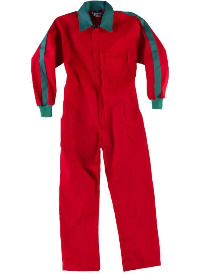 Workteam mono o buzo de trabajo de niño con Cuello Solapa a Juego con puños. Infantil - Imagen 2