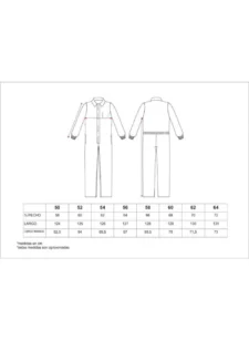 Work Team Buzo o Mono de Trabajo Alimentación,  con Cierre de Velcro, Bolso de Pecho Interior y puños elásticos. - Imagen 5