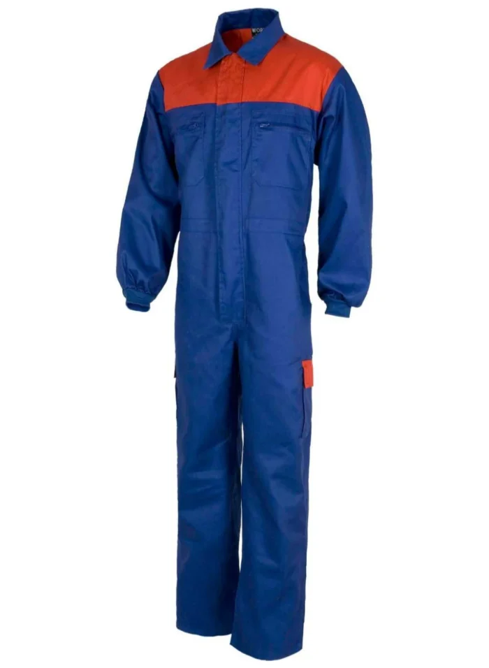 Work Team Buzo con Canesú Combinado, Cremalleras de Nylon, Dos Bolsos en Perneras con tapetas Combinados. Mono de Trabajo. Hombre - Imagen 7