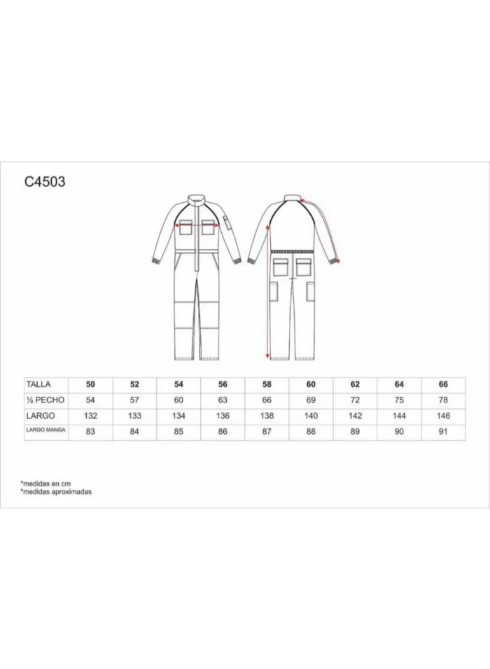WorkTeam Buzo Recto con Cuello de Tira, Mangas y Detalles bicolores, Mono de Trabajo. Hombre