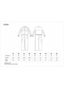 Work Team Buzo Recto con Cuello de Tira, Canesú y Detalles bicolores. Hombre