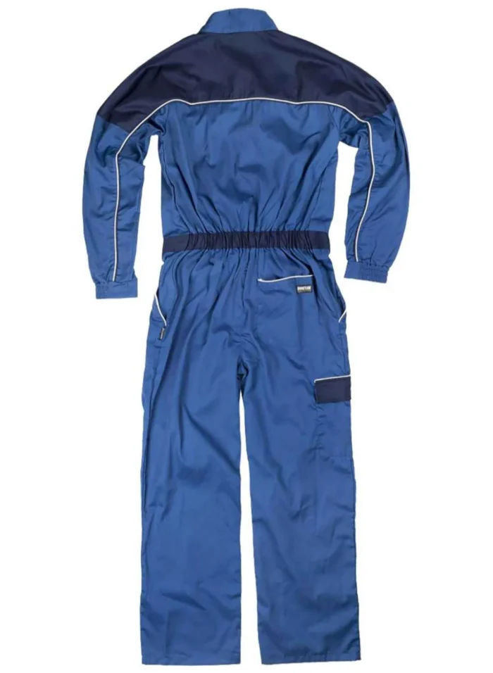 Work Team Buzo Recto con Cuello de Tira, Canesú y Detalles bicolores. Hombre