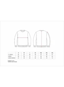 WorkTeam Sudadera Cuello Caja con puños y Cintura elásticos. Hombre