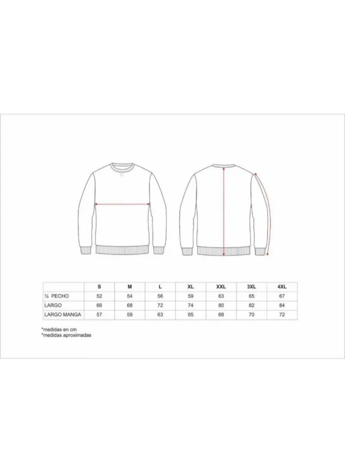 WorkTeam Sudadera Cuello Caja con puños y Cintura elásticos. Hombre