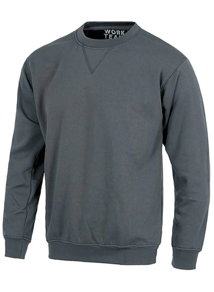 WorkTeam Sudadera Cuello Caja con puños y Cintura elásticos. Hombre - Imagen 2