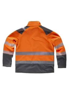 WorkTeam Chaqueta Workshell de ALTA VISIBILIDAD, Cintas Reflectantes, Cortavientos, Repelente al Agua, Membrana Interor Transpirable y Alta Capacidad Térmica. Unisex - Imagen 4