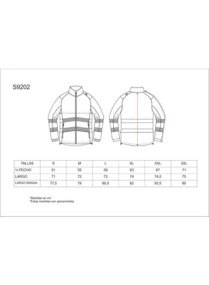 WorkTeam Chaqueta Workshell de Alta Visibilidad Combinada con Cintas Reflectantes, Cortavientos, Repelente al Agua, Membrana Interior Transpirable y Alta Capacidad Térmica. Unisex