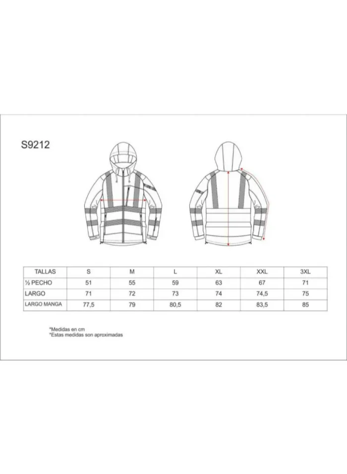 WorkTeam Chaqueta Workshell de Alta Visibilidad Combinada con Cintas Reflectantes y con Capucha. Chaqueta Cortavientos, Repelente al Agua y Alta Capacidad Térmica. Unisex