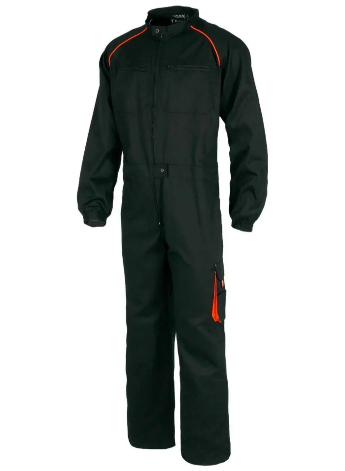 Work Team Buzo o Mono Trabajo Linea 6, Recto con Cuello de Tira y Detalles Combinados. Hombre - Imagen 3