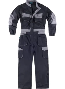 Workteam Mono de Trabajo Multibolsillos, Tejido Elástico, Cremallera metálica. Mono de Trabajo mecánico o Industria. Unisex