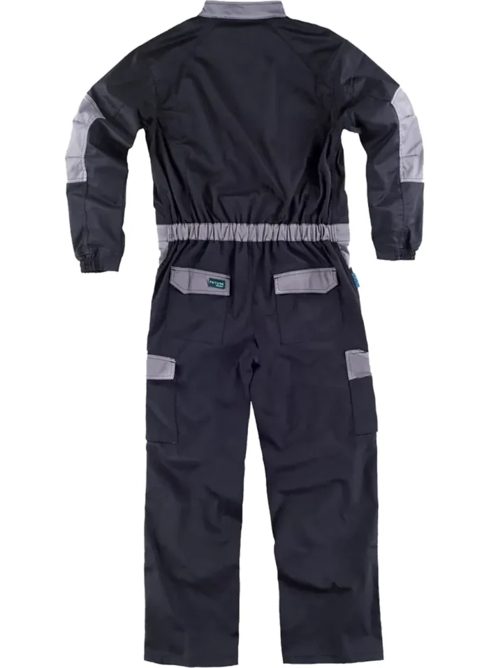 Workteam Mono de Trabajo Multibolsillos, Tejido Elástico, Cremallera metálica. Mono de Trabajo mecánico o Industria. Unisex