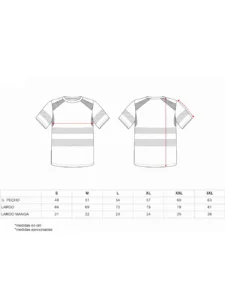 WORKTEAM Camiseta Manga Corta Alta Visibilidad con interior de Algodón. Reflectantes segmentadas y rejilla. Unisex - Imagen 5