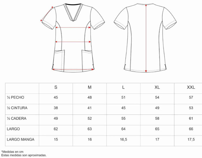 WORKTEAM Casaca Sanitaria Entallada Mujer, Tejido Elástico, Cuello en V. Camisa Médico, Enfermera, Dentista, Estética, Veterinaria. Mujer - Imagen 9