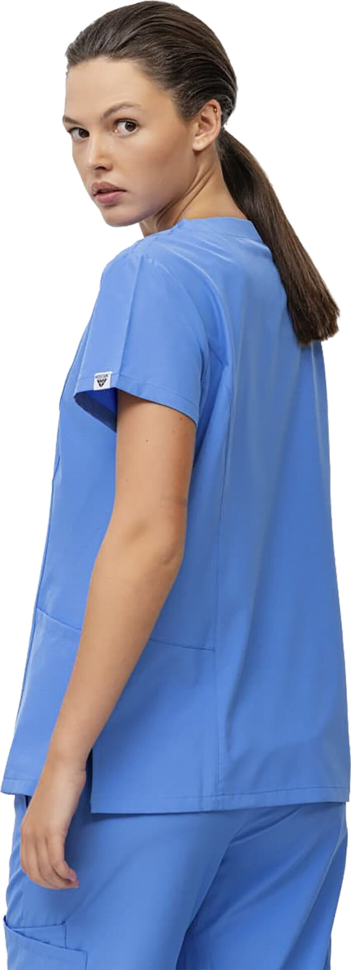 WORKTEAM Casaca Sanitaria Entallada Mujer, Tejido Elástico, Cuello en V. Camisa Médico, Enfermera, Dentista, Estética, Veterinaria. Mujer - Imagen 11