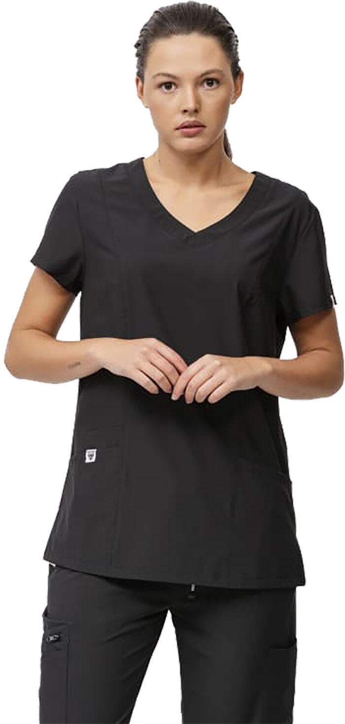 WORKTEAM Casaca Sanitaria Entallada Mujer, Tejido Elástico, Cuello en V. Camisa Médico, Enfermera, Dentista, Estética, Veterinaria. Mujer - Imagen 7