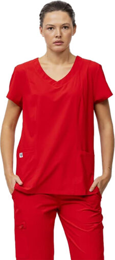 WORKTEAM Casaca Sanitaria Entallada Mujer, Tejido Elástico, Cuello en V. Camisa Médico, Enfermera, Dentista, Estética, Veterinaria. Mujer - Imagen 8