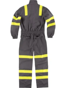 WORKTEAM Mono o Buzo Ignífugo, Antiestático y Arco Eléctrico, Visibilidad Realzada, Cintas Fluorescentes Amarillas y Triple Costura. Unisex - Imagen 4