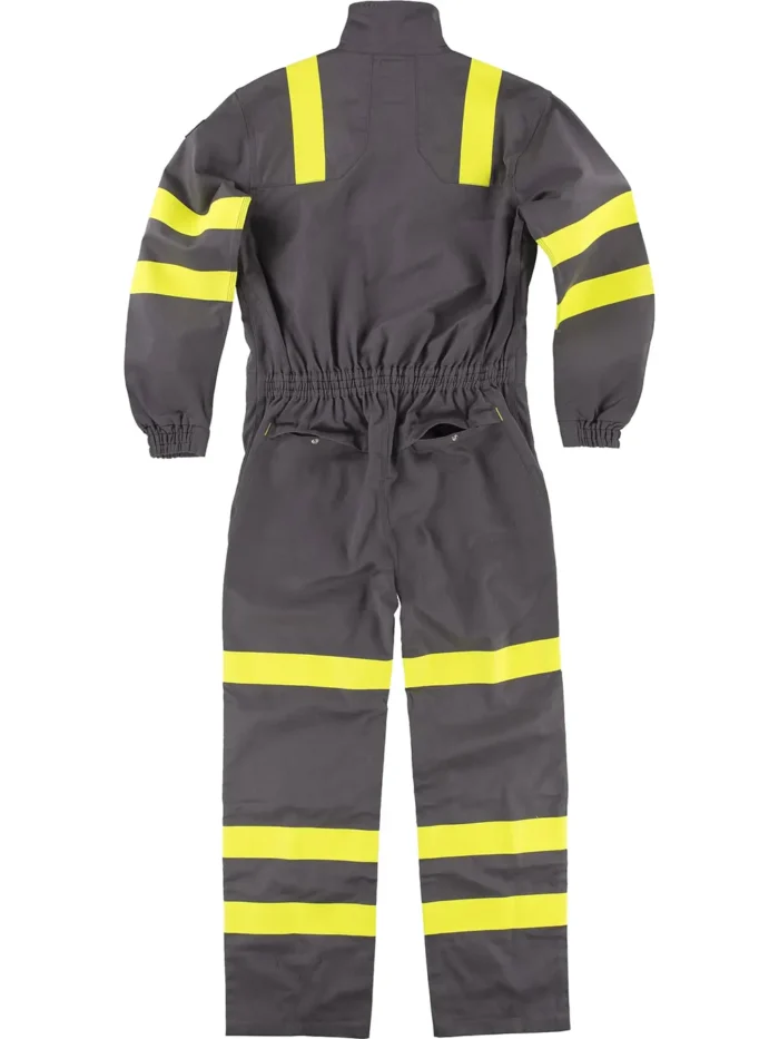 WORKTEAM Mono o Buzo Ignífugo, Antiestático y Arco Eléctrico, Visibilidad Realzada, Cintas Fluorescentes Amarillas y Triple Costura. Unisex - Imagen 4