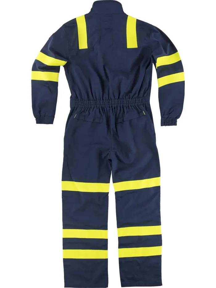 WORKTEAM Mono o Buzo Ignífugo, Antiestático y Arco Eléctrico, Visibilidad Realzada, Cintas Fluorescentes Amarillas y Triple Costura. Unisex - Imagen 3