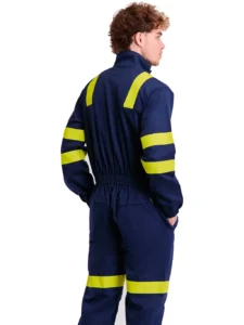 WORKTEAM Mono o Buzo Ignífugo, Antiestático y Arco Eléctrico, Visibilidad Realzada, Cintas Fluorescentes Amarillas y Triple Costura. Unisex - Imagen 7