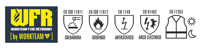 WORKTEAM Mono o Buzo Ignífugo combinado, Antiestático y Arco Eléctrico, Triple Costura, Visibilidad Realzada, Cintas Fluorescentes Amarillas y unisex - Imagen 8