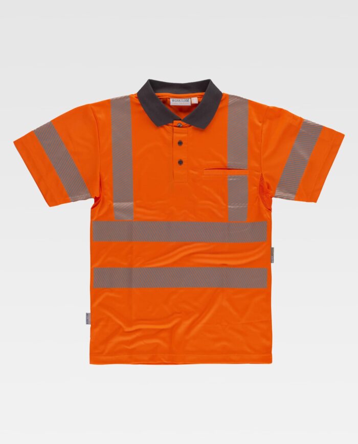 Polo hombre manga corta de Alta Visibilidad con Reflectante Segmentado y Bolsillos Funcionales: Flexibilidad y Visibilidad Superior - Imagen 2