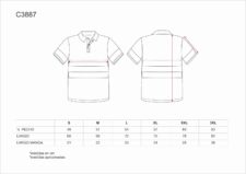 Polo de alta visibilidad de manga corta en poliéster ojo de perdiz con cintas reflectantes. Cuello clásico con tapeta de tres botones y cubrecosturas interior. Una cinta reflectante en mangas y dos en pecho y espalda. Tejido fresco y ligero de alta permeabilidad al aire. Transpirable, de fácil secado y resistente al encogimiento. Cuello en punto canalé. Abertura en los laterales. - Imagen 2