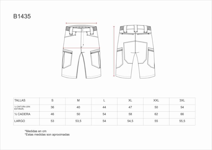 Bermuda de Trabajo Hombre Elástica Bidireccional | Multibolsillos con Cremallera, Culera Reforzada - Imagen 2