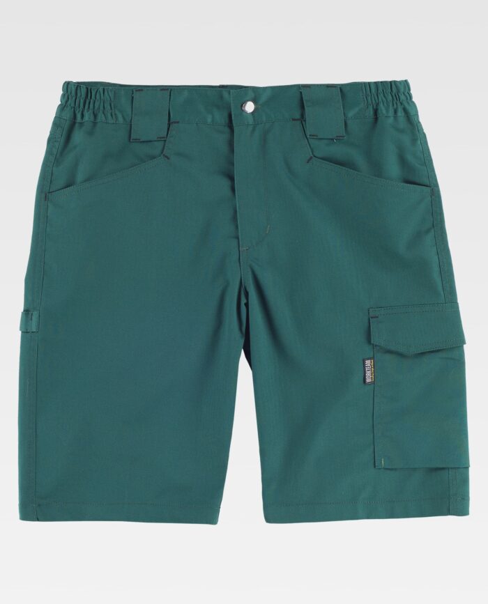 Bermuda de Trabajo Hombre Elástica | Multibolsillos con Velcro, Porta Martillo y Cintura Ajustable - Imagen 8