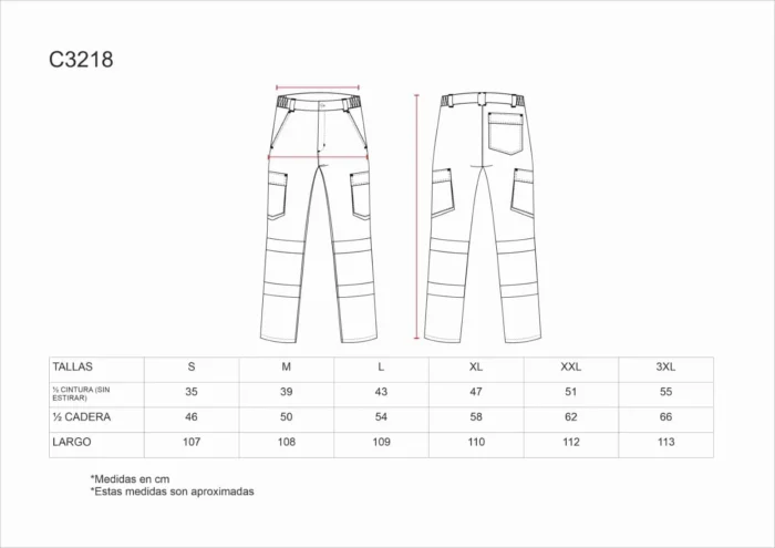 Work Team Pantalón Slim Fit de Alta Visibilidad y Cintas Reflectantes, Tejido Elástico. EN ISO 20471. Clase 1. Unisex - Imagen 7
