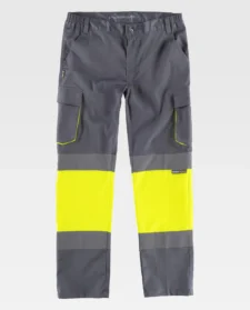 Work Team Pantalón Slim Fit de Alta Visibilidad y Cintas Reflectantes, Tejido Elástico. EN ISO 20471. Clase 1. Unisex - Imagen 3