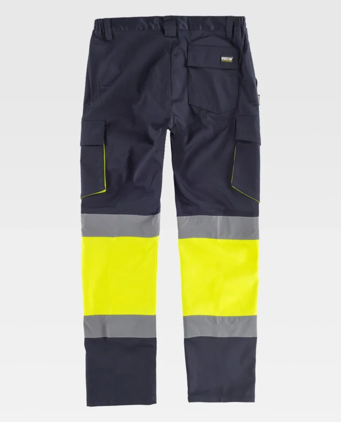 Work Team Pantalón Slim Fit de Alta Visibilidad y Cintas Reflectantes, Tejido Elástico. EN ISO 20471. Clase 1. Unisex - Imagen 2